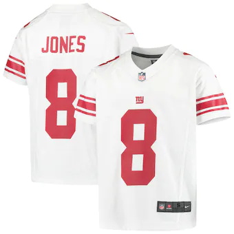 youth nike daniel jones white new york giants game jersey_p